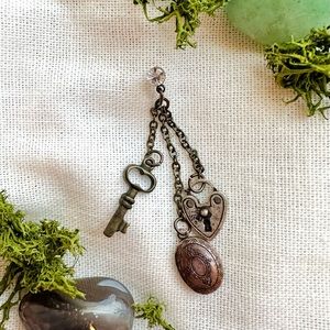 Cottagecore locket charm earrings